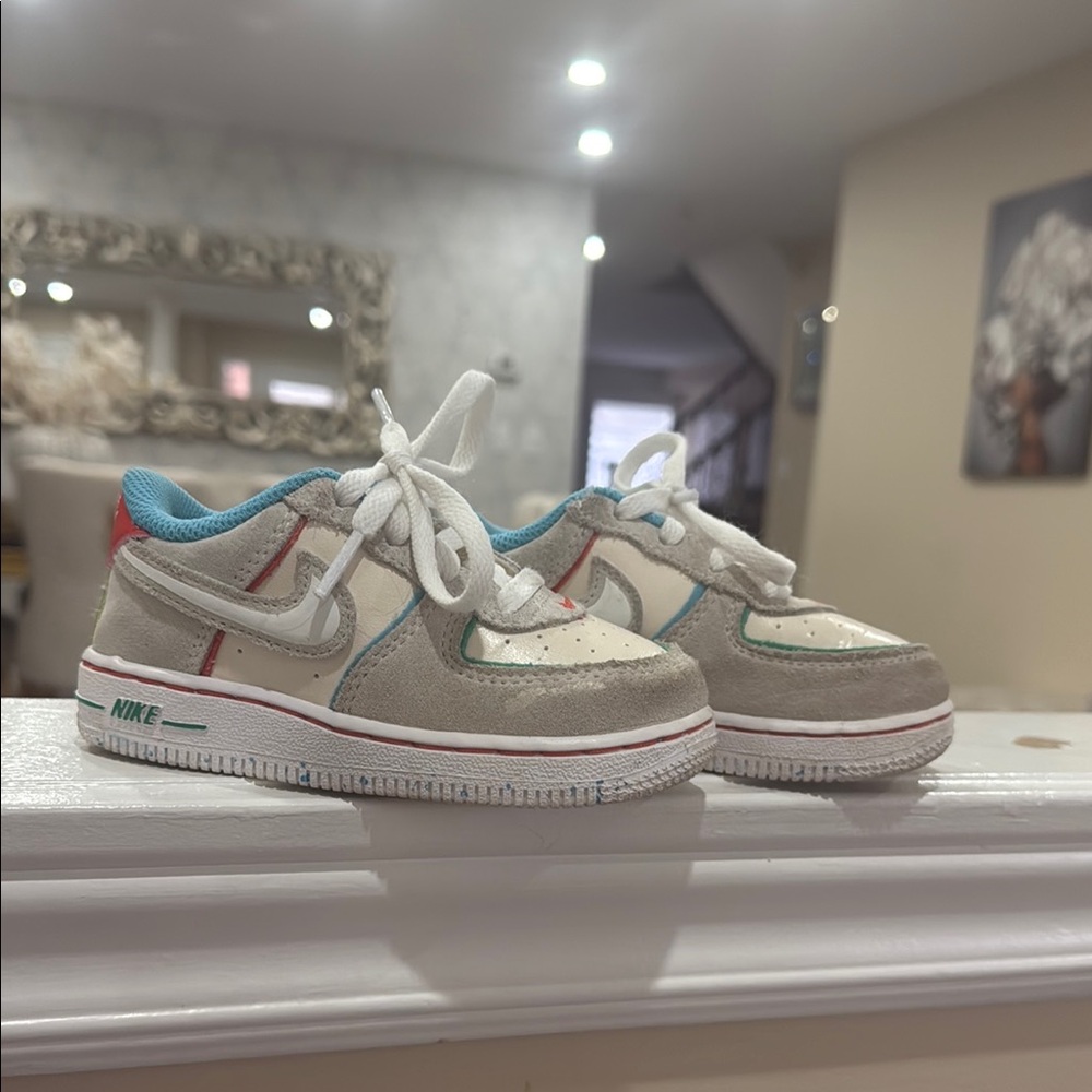 Nike Kids' White and Gray Sneakers